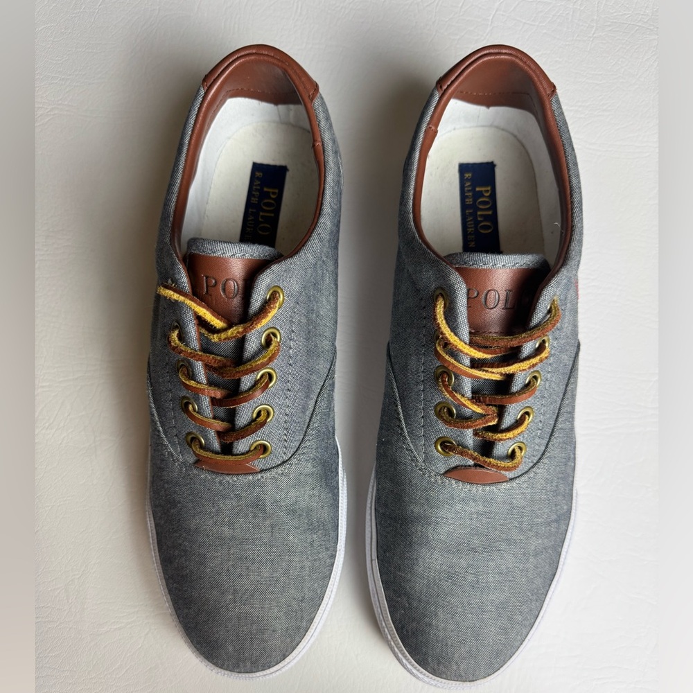 Polo Ralph Lauren Gray Sneakers with Red Logo - Picture 5 of 8
